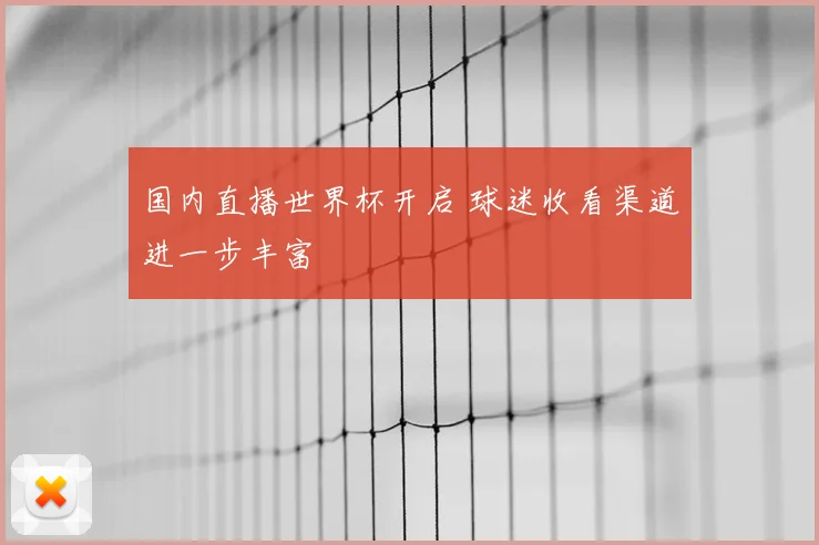 国内直播世界杯开启 球迷收看渠道进一步丰富